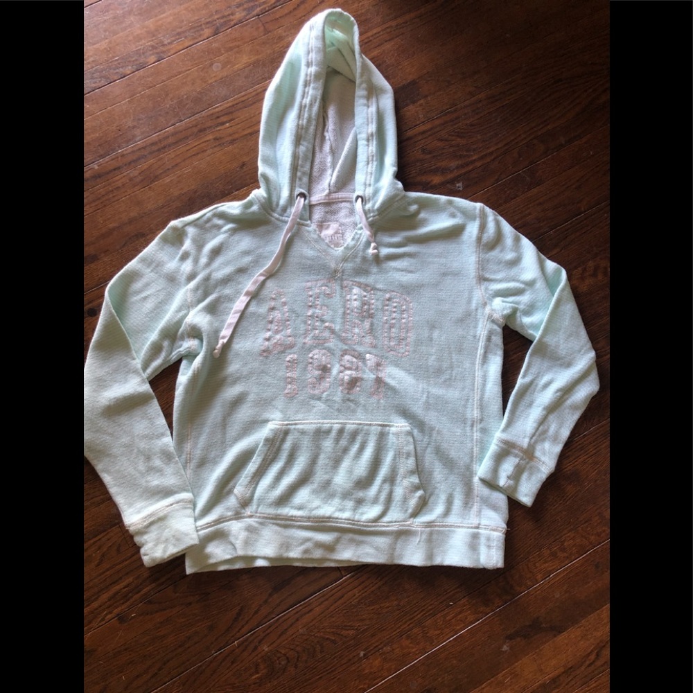 Aeropostale hood sweatshirt with clear sequence